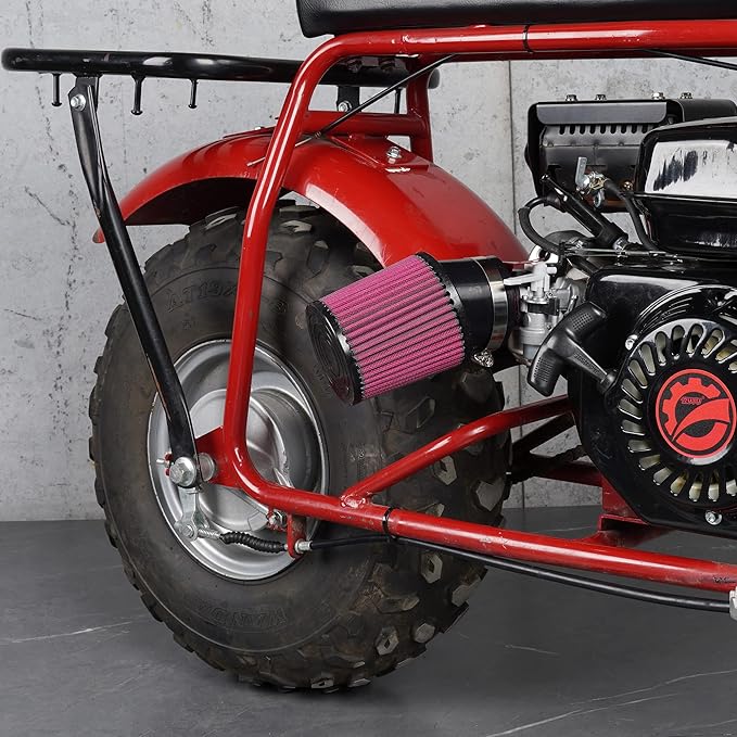 High Performance Upgraded 62mm Air Filter Adapter Intake and Spark Plug Kit for Predator 212cc 6.5Hp Baja MB165 & MB200 BK200 BT200X RT200 Mini Bike Go Kart Red
