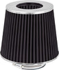 Mortar Aftermarket Auto Air Filter Replacement - Car Enthusiast Class Universal Cold Air Intake Gulps in More Air for More Engine Power & Passionate Induction Sound, 2.5 In, Black