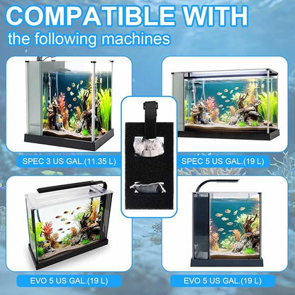 4 Set/48 Pcs Aquarium Filter Compatible with Fluval Spec(3, 5 Gal) Evo(5 Gal) Flex(9 Gallon), Activated Carbon, Foam Filter,Ammonia/Phosphate/Nitrite Remover Pad,Ceramic Ring,Cord, Grease,Bag