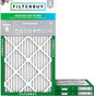Filterbuy 16x32x1 Air Filter MERV 8 Essential Dust & Allergy Defense (3-Pack), Electrostatic Pleated HVAC AC Furnace Filters Replacement, Made in USA (Actual Size: 15.50 x 31.50 x 0.75)