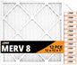 Tiger Tough 12x12x1 Air Filter MERV 8 MPR 600-800, High-Performance Pleated HVAC AC Furnace Filter Replacement for Home, 12-Pack