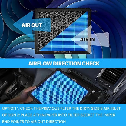 Cabin Air Filter CF10735 Fits Genesis G70, G80, G90, GV70, GV80, Hyundai Equus, Genesis, Kia K900, Stinger, Telluride, Honeycomb Structure and Activated Carbon Beads, Durable and Sturdy