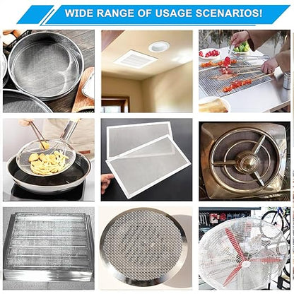 Stainless Steel Mesh Screen 20Mesh 304, 15.7" x 147" (40x375cm) Metal Mesh Screen, Rust Free Fine Wire Mesh Roll, 1mm Hole Easy to Cur For Vent Mesh, Window Screen, Filters, Cage, Garden Covers