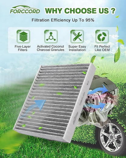 Cabin & Engine Air Filter Fit for Subaru Ascent 2.4L 2019-2026, Crosstrek 2.0L 2018-2026, Impreza 2017-2026, Outback 2020-2025, Legacy 2020-2025 Replace#72880FL00A 16546AA16A Car Accessories