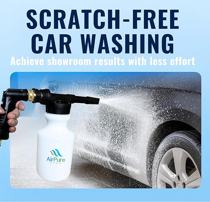Coil Cannon Cleaner Mixing Sprayer, 2L Bottle, Automatic Dilution, Foaming Wand, HVAC Coil Cleaner, Car Detailing, Outdoor Equipment Cleaning