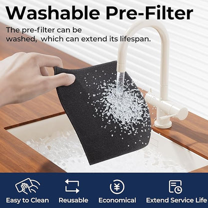 Air Purifiers for Home Large Room up to 2200sq.ft with Washable Filters, EVALIT Air Purifier for Home Pets with Fragrance, PM 2.5 Display Air Quality Sensor for Smoke Dust Odors, Black, 1Pack+3Modes