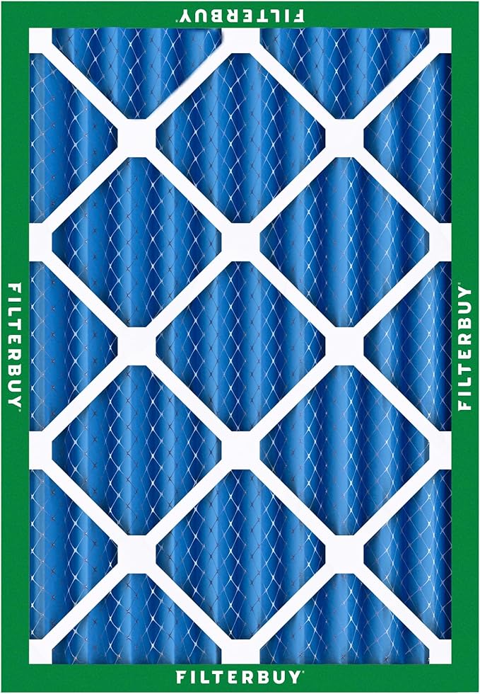 Filterbuy 18x20x4 Air Filter MERV 13 Optimal Smoke & Allergy Defense (4-Pack), Electrostatic Pleated HVAC AC Furnace Filters Replacement, Made in USA (Actual Size: 17.50 x 19.50 x 3.63)