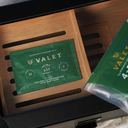 Valet 65% Two-Way Humidity Packs for Aging and Long Term Storage, 12-Pack, 60g Each, Humidifier Pack Prevents Leaks and Controls Moisture with Natural Craft Paper Design
