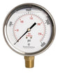 4" Oil Filled Pressure Gauge - Stainless Steel Case, Brass, 1/2" NPT, Lower Mount Connection, 0-4,000PSI