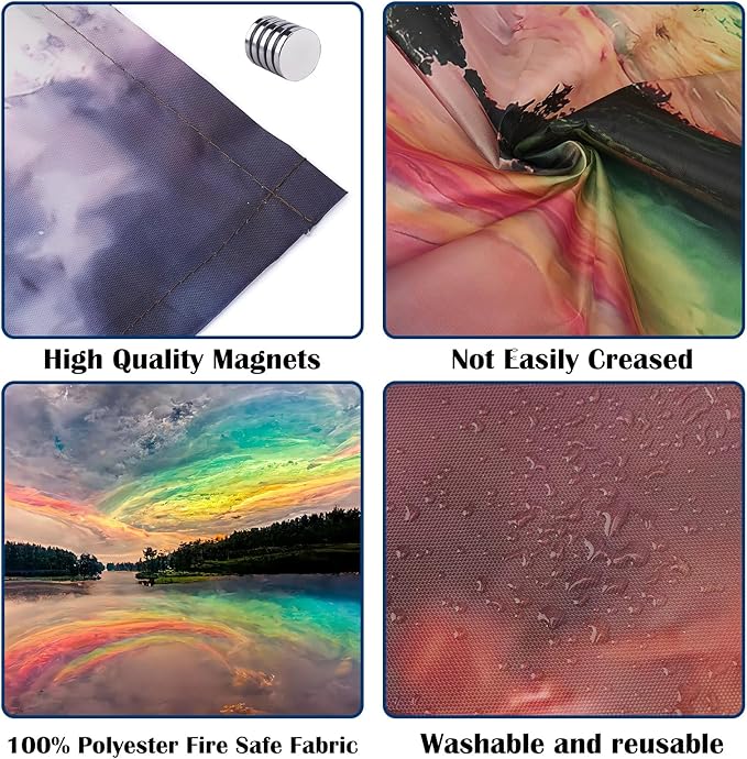 Fluorescent Light Covers - Classroom Covers for Ceiling Lights, 1 PCS 4 x 2 Feet Magnetic Light Filters, Classroom, Office Decor (Sunset)
