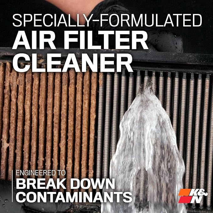 K&N Air Filter Cleaner and Degreaser: Power Kleen; 32 Oz Trigger Spray; Restore Engine Air Filter Performance, 99-0621