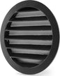 calimaero® WSGB 5" Inch Black Round Metal Air Vent Grill Cover Flat Louver with Fly Screen Fits Only with Metal Ducts