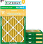 Filterbuy 20x36x2 Air Filter MERV 11 Superior Pet & Allergy Defense (4-Pack), Electrostatic Pleated HVAC AC Furnace Filters Replacement, Made in USA (Actual Size: 19.50 x 35.50 x 1.75)