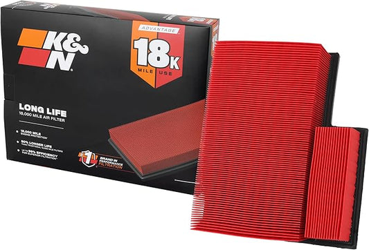 K&N Engine Air Filter: Long Life 18,000 Mile Replacement Air Filter: Compatible with 2015-2019 Ford Transit (150, 250, 350), KNA-5024
