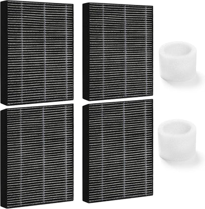 4-Pack Humidifier Premium Replacement Filters for LEVOIT Superior 6000S Smart Evaporative Humidifier + 2-Pack Top Fill Humidifier Filters Replacement, Gray