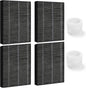 4-Pack Humidifier Premium Replacement Filters for LEVOIT Superior 6000S Smart Evaporative Humidifier + 2-Pack Top Fill Humidifier Filters Replacement, Gray