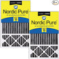 Nordic Pure 16x25x5 (Actual Size: 15 3/4 x 24 3/4 x 4 3/8) Honeywell Replacement Air Filters MERV 10 Plus Carbon 2 Pack