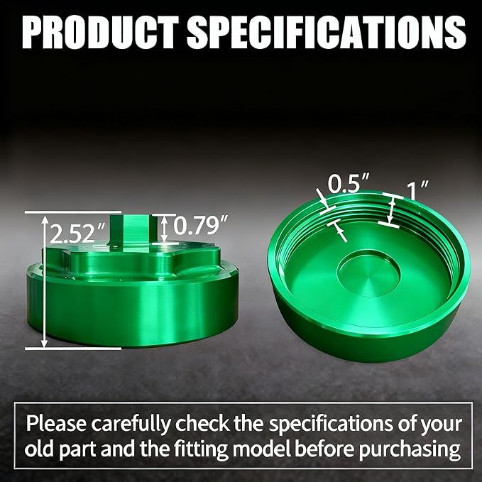 iFJF 68065612AA Fuel Filter Housing Cover Cap Replacement for 2011-2024 Ram 6.7L 2500 3500 4500 5500 2010 DODGE RAM 2500 3500 PICKUP DODGE RAM 4000-5000 Cummins Diesel Engine Billet Aluminum (Green)