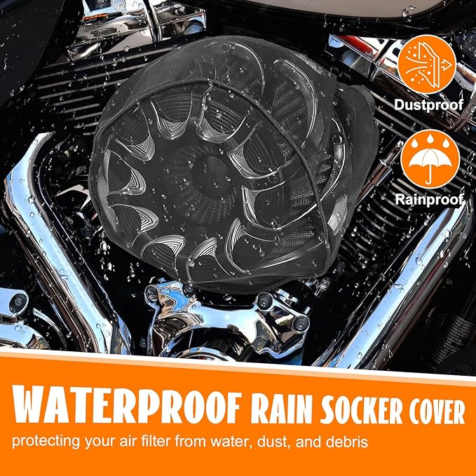 High Flow Air Cleaner Intake Filter Kit Air Filters Cover Drift Style for Harley Milwaukee-Eight M8 Softail 2018-2025 Touring 2017-Later Except 23-Later FLHXSE FLTRXSE 24-Later FLHX FLTRX
