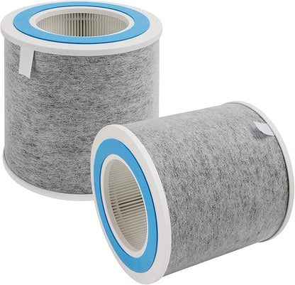 HP102 True HEPA Replacement Filter Compatible with Shark Air Purifier HP100, HP102, HC450, HC451, HC452, HC455, Compares to Part # HE1FKBAS and HE1FKPET, 2 Pack