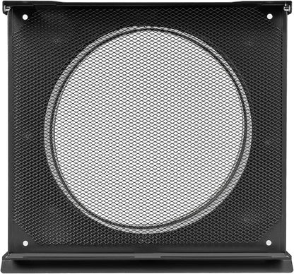 Vent Systems 10" Inch Supply Vent Cover with Rubber Gasket - Graphite Black Galvanized Steel - Robust and Weatherproof Outdoor Air Intake Box - Duct or Surface Mounting - Rain, Snow Protection