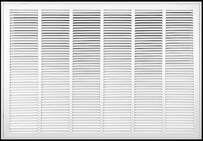 HVAC Premium 36" X 20" Steel Return Air Filter Grille for 1" Filter - Fixed Hinged - HVAC Duct Cover - Flat Stamped Face - White [Outer Dimensions: 38 5/8"w X 22 5/8"h]