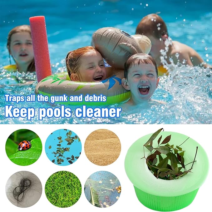 60PCS Pool Skimmer Socks Above Ground and Inground Pool, Pool Skimmer Basket Nets, Ultra Fine Mesh Screen Pool Filter Socks for Pool Skimmer Basket
