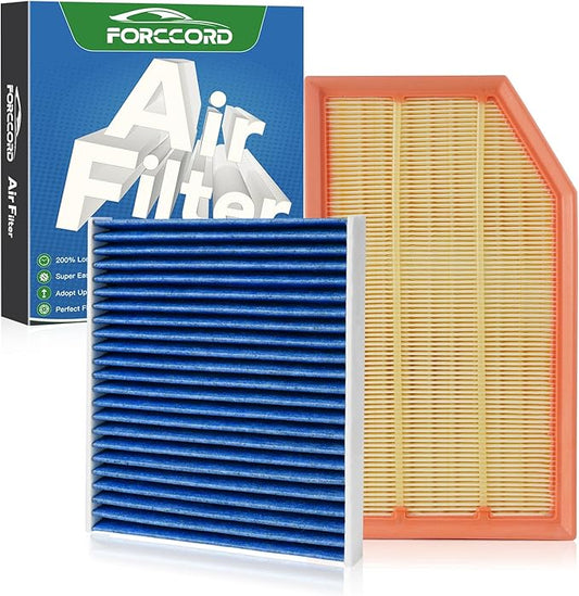 Cabin & Engine Air Filter Fits for Jeep Wrangler 2018-2026 2.0L/3.6L, Gladiator 2020-2026 3.6L Activated Carbon Cabin Filter Replacement 68301863AA 68257030AA Car Accessories