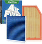 Cabin & Engine Air Filter Fits for Jeep Wrangler 2018-2026 2.0L/3.6L, Gladiator 2020-2026 3.6L Activated Carbon Cabin Filter Replacement 68301863AA 68257030AA Car Accessories