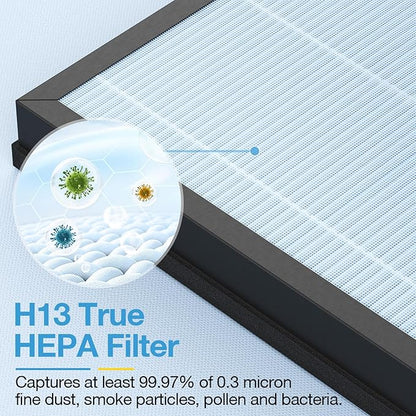 2 Pack HAP603 Replacement Filter Compatible with ECOSELF HAP603 / HAP603WF Air Purifier, Air Purifiers Replacement Filter for Home Large Room, # RFHAP603_2P_BLU, Blue