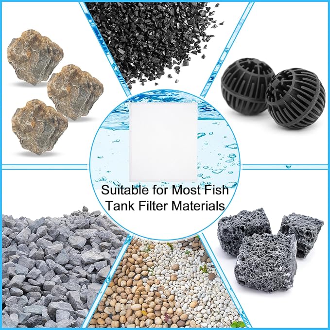 Abbylike 10pcs Large Filter Media Bags with Plastic Zipper 17.8" x 13.5" Reusable Fish Tank Filter Bags - Aquarium Mesh for Activated Carbon, Bio Balls, Ceramic Rings