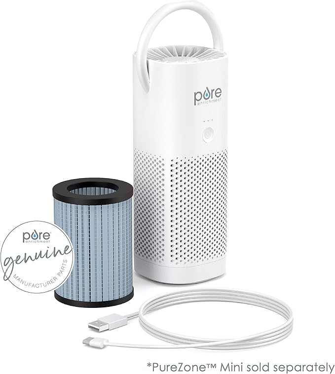 Pure Enrichment® Genuine 2-in-1 True HEPA Replacement Filter for the PureZone™ Mini Portable Air Purifier (PEPERSAP)