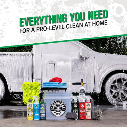 Chemical Guys 16-Piece Arsenal Builder Car Wash Kit with Foam Cannon, Bucket, and 6 x 16 oz Care Chemicals - Car Detailing Kit Works with Pressure Washers, Trucks, SUVs, Motorcycles, and More
