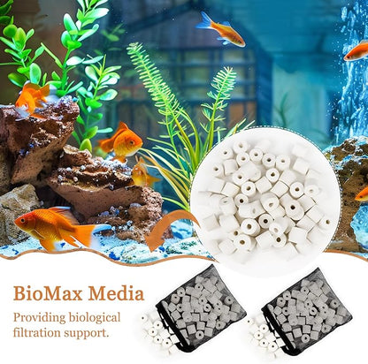 28 PCS Replacement Filter Media Kit Compatible with Fluval FX2/FX4/FX5/FX6 Aquarium Filters Include Media, Carbon Foam Pad, Water Polishing Pads, Bio-Foam Pads, Foam Block, Silicone Lube, Mesh Bag