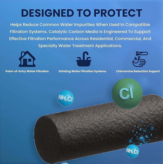 LiquaGen 1 Cubic Foot - Coconut Carbon Media Whole House Systems | Contaminant Remover | Highly Porous Activated Charcoal Bulk for Whole Home Water Purification System's