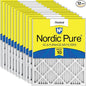 Nordic Pure 16x24x1 (Actual Size: 15 1/2 x 23 1/2 x 3/4) Pleated MERV 10 Air Filters 12 Pack