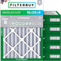 Filterbuy 16x20x4 Air Filter MERV 8 Essential Dust & Allergy Defense (6-Pack), Electrostatic Pleated HVAC AC Furnace Filters Replacement, Made in USA (Actual Size: 15.50 x 19.50 x 3.63)