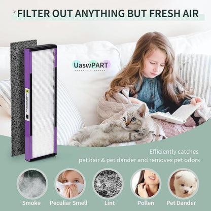 FLT4850PT HEPA Filter B Replacement Compatible with Guardian Technologies Filter B for Models AC4850PT, AC4825, AC4300BPTCA, CDAP4500BCA, AC4820, AC4900 and More, 4x H13 HEPA + 6x Pre-Filters