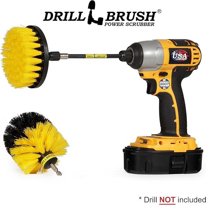 Bathroom Accessories - Shower Cleaner Tools - Toilet Brush- Grout Cleaner Brush - Carpet Cleaner Brush - Tile Cleaning Brush Kit - Bathtub Scrubbing Brush - Bathroom Mirror Cleaning Kit for Home Use