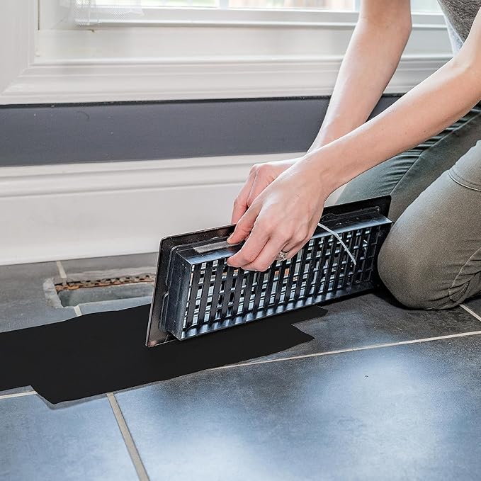 Activated Carbon Air Vent Filters for Home - 4" x 10" MERV 8 Electrostatic Floor Vent Filters that Trap Dust, Dirt, Smoke, Pollen, Hair - 90 Day Filtration (12 Pack)
