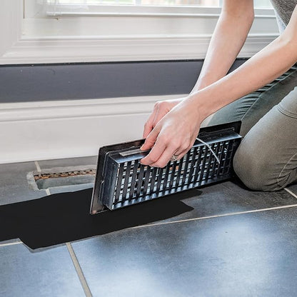 Activated Carbon Air Vent Filters for Home - 4" x 10" MERV 8 Electrostatic Floor Vent Filters that Trap Dust, Dirt, Smoke, Pollen, Hair - 90 Day Filtration (12 Pack)