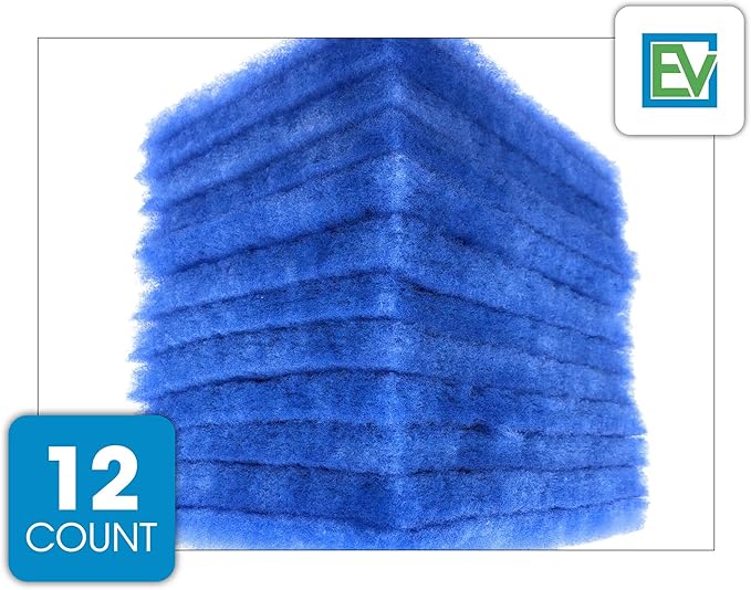 Essential Values 12 Pack Dryer Filter Replacement - Compatible with Better Vent Indoor Dryer Vent (60 Dryer Loads Total)