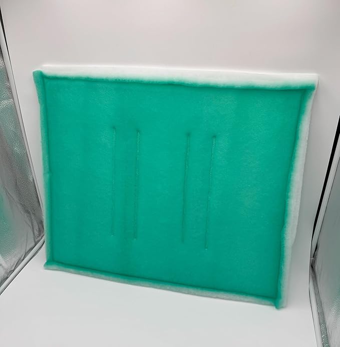 Paint Booth Intake Air Filter Panel, Crossdraft Spray Booth Filter Pad (20/case, 16" x 25")