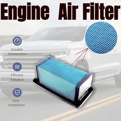 P643133 Air Filter Compatible with Chevrolet Silverado 4500HD 5500HD 6500HD 6.6L V8 Diesel Engine (2019-2024) Replace 19405680 2518540C1