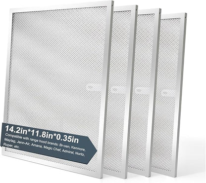 BPS1FA30 Range Hood Grease Filter 11-3/4" x 14-1/4"(2-Pack) Aluminum Filter Compatible with Bro.an Nu.Tone Allure Range Hood filter,Replaces 99010299 99010305 S99010305 AP3378953 by oneket