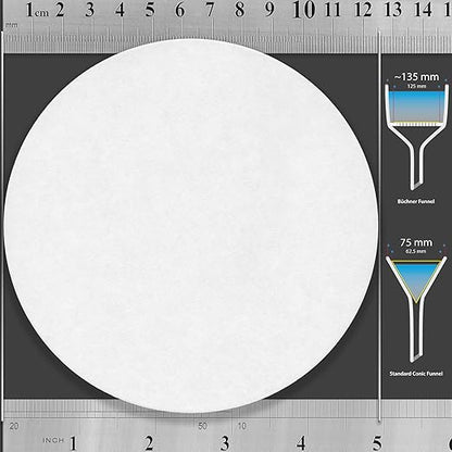 Filter Paper 12.5cm Lab Qualitative Filter Paper for Chemistry, Standard Qualitative Grade 1-Medium Flow 125mm(100 Discs)