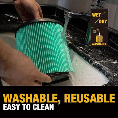 DEWALT Shop Vac Filters, DXVC6914 HEPA Cartridge Filter, Vacuum Filter Replacement Filter for Dewalt 6-16 Gallon Wet and Dry Vacuum