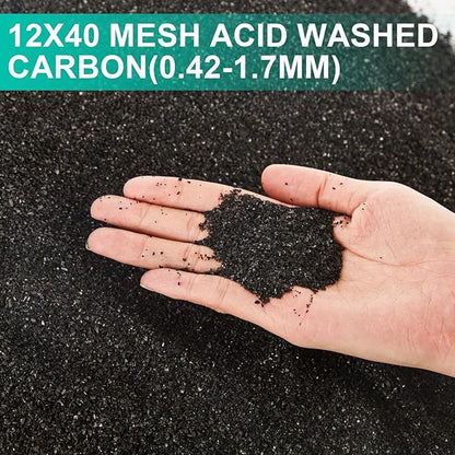 10lbs Activated Charcoal Powder Bulk Granular Activated Carbon (Gac) Coconut Charcoal Pellets for Water Filtration Air Filter(0.02 x 0.07 Inch)