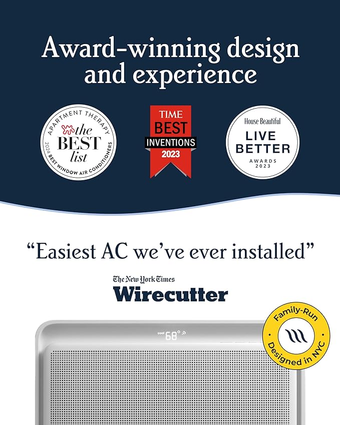 Windmill Window Air Conditioner - Quiet & Smart. Easy Install, Voice-Enabled, Remote & App Control AC Unit - 12,000 BTU Inverter w/WhisperTech