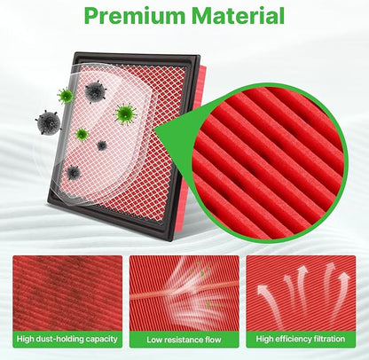 2PCS Engine Air Filter Fit for F-150 2009-2023, Expedition 2007-2023, F-250 F-350 F-450 F-550 Super Duty 2008-2016, Navigator 2007-2023 Air Filter Replace Engine Filter Car Accessories# CA10262